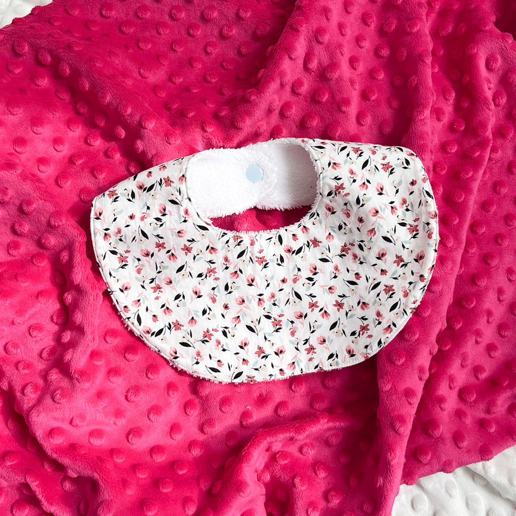 Bavoir naissance - 0/6 mois - Liberty rose