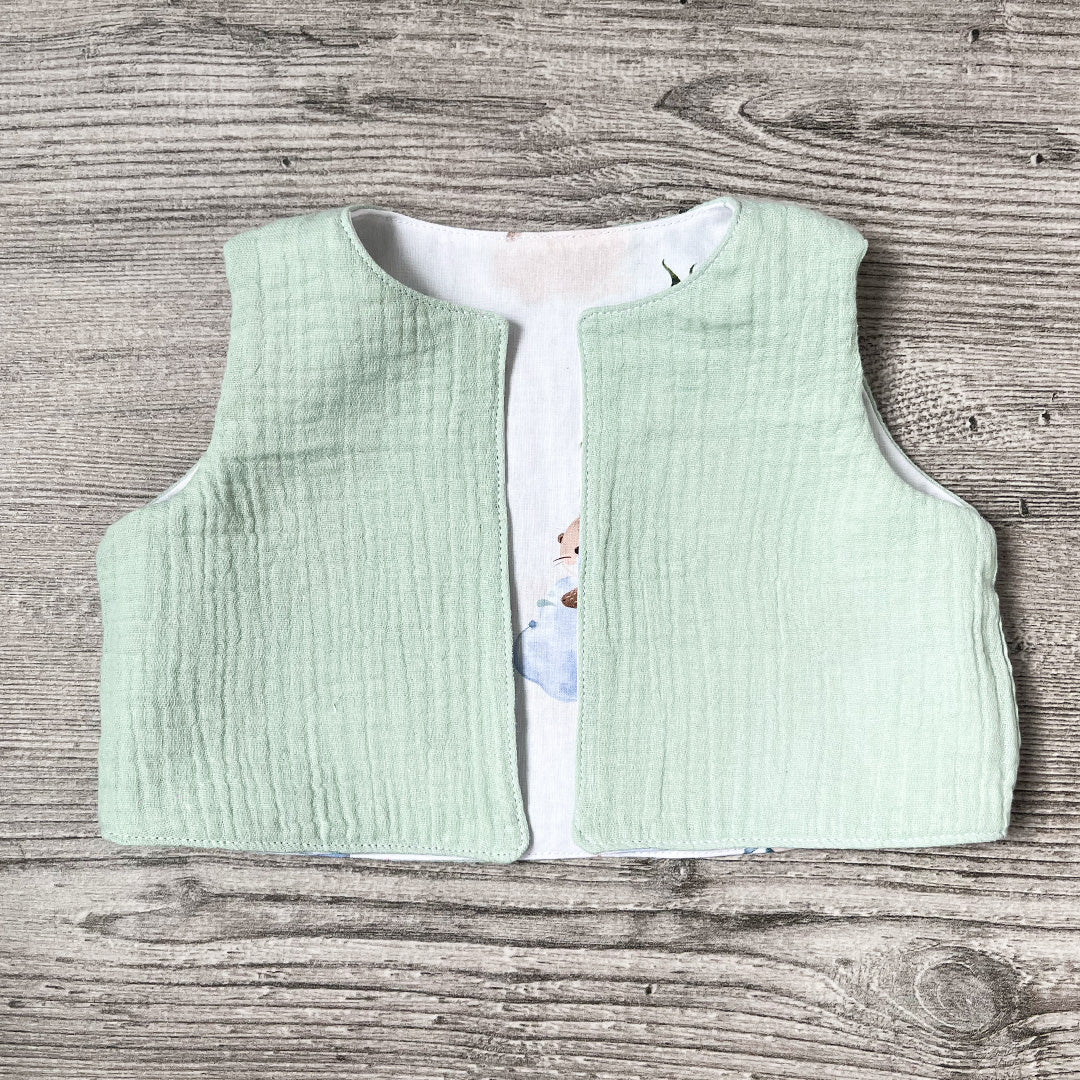 Gilet de berger - Loutre - Gaze de coton
