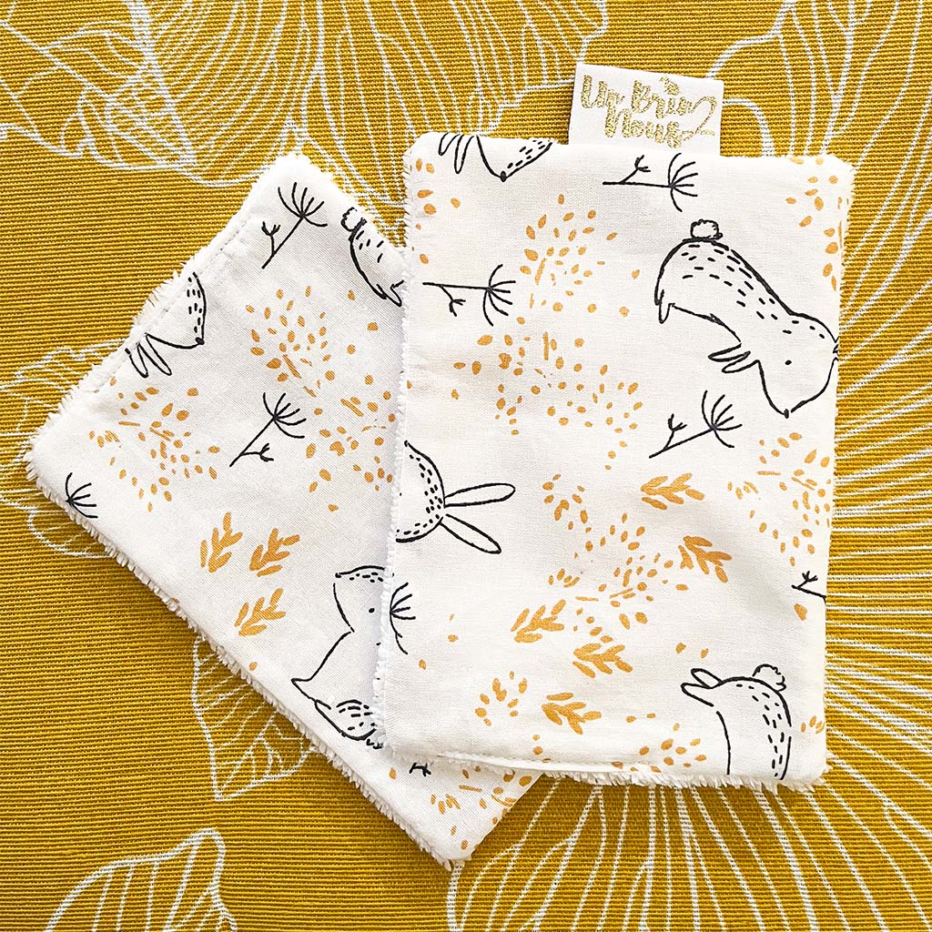 Lot de grandes lingettes lavables