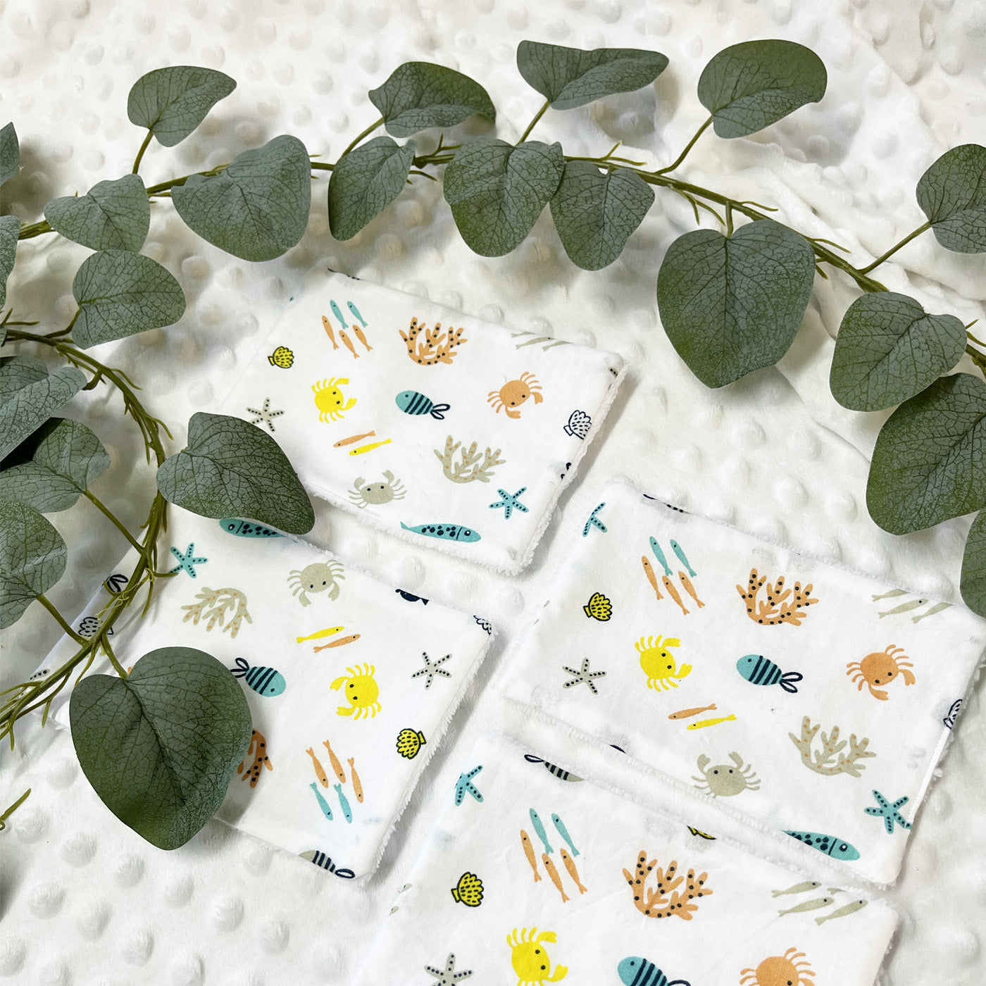 Lot de 6 grandes lingettes lavables
