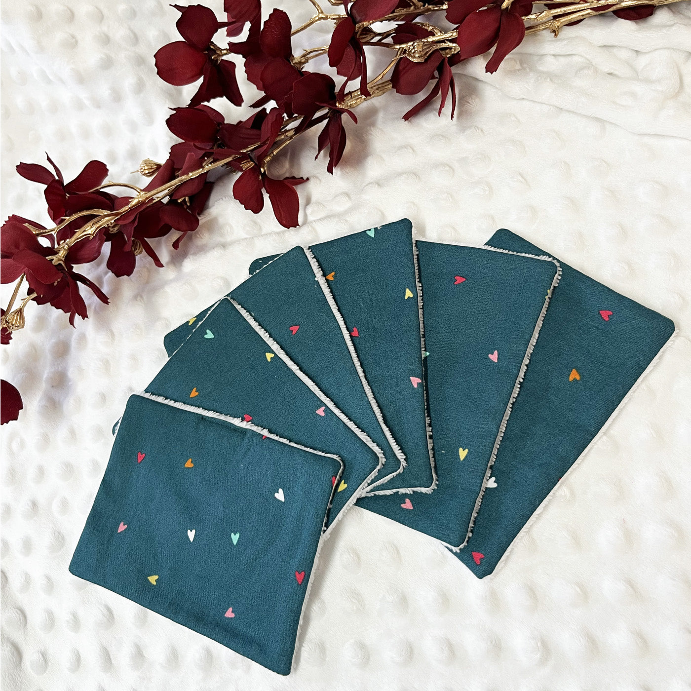 Lot de 6 grandes lingettes lavables