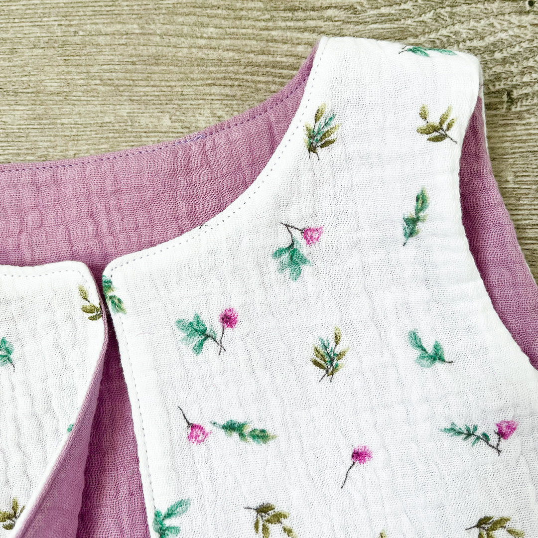 Gilet de berger - Fleurs - Gaze de coton