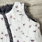 Gilet de berger - Fleurs - Fausse fourrure violine