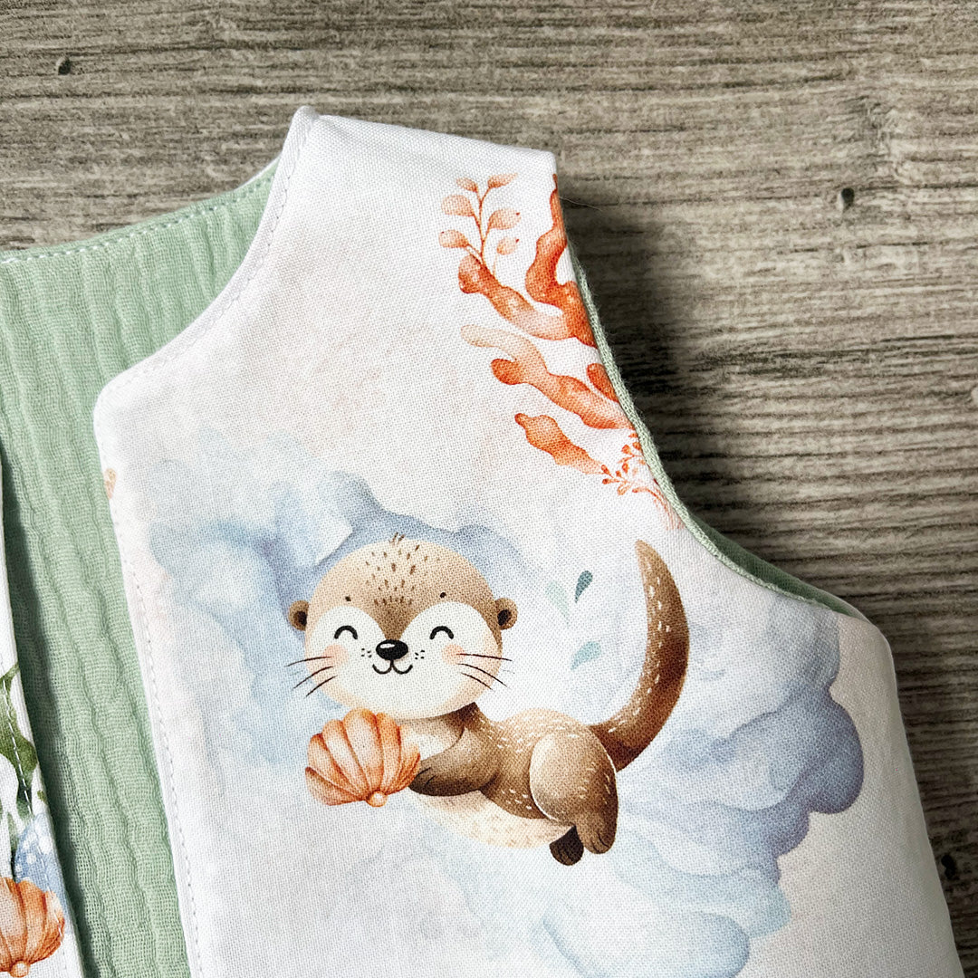 Gilet de berger - Loutre - Gaze de coton