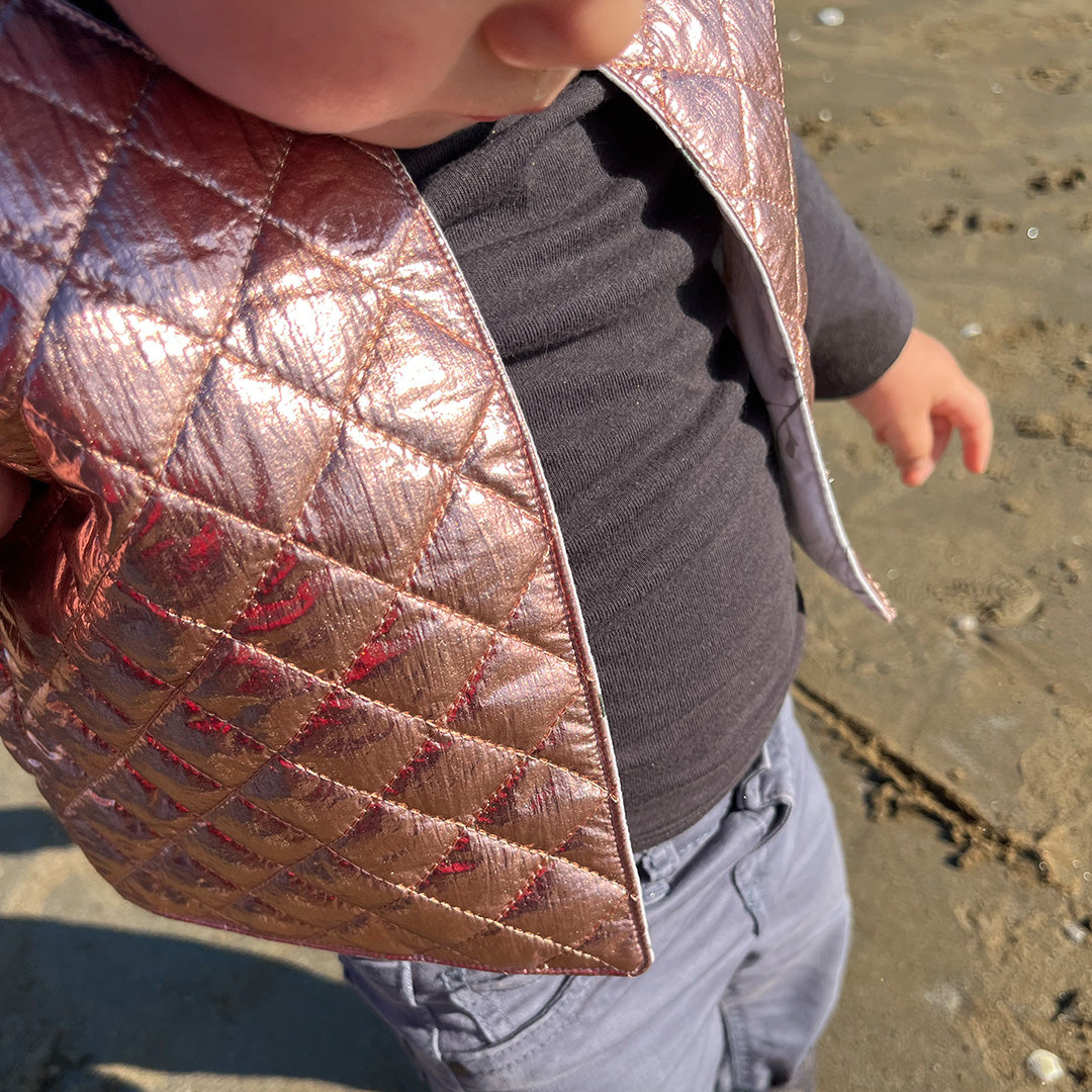 Gilet de berger - Rose gold - Matelassé