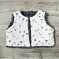 Gilet de berger - Fleurs - Fausse fourrure violine