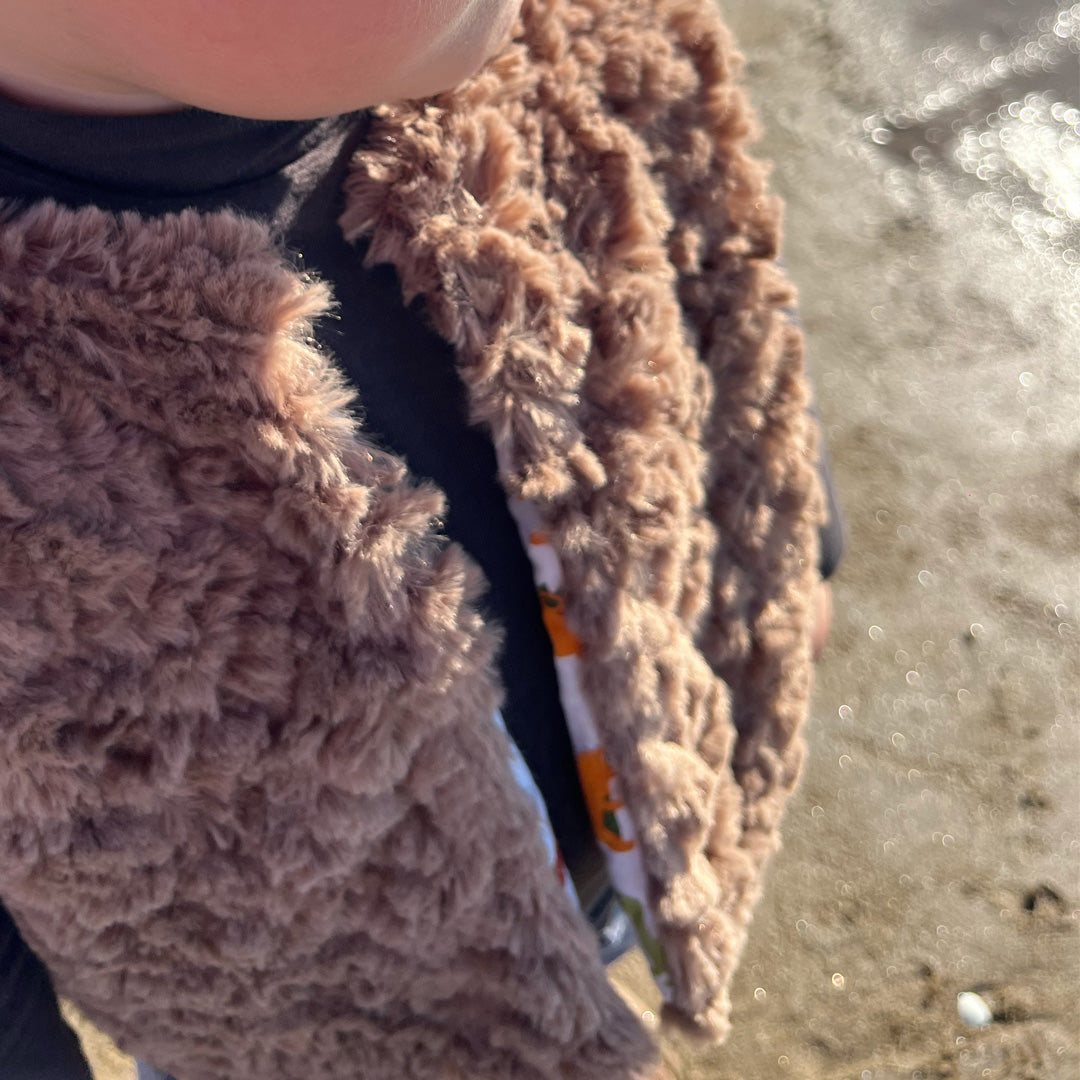 Gilet de berger - Dino - Fausse fourrure marron