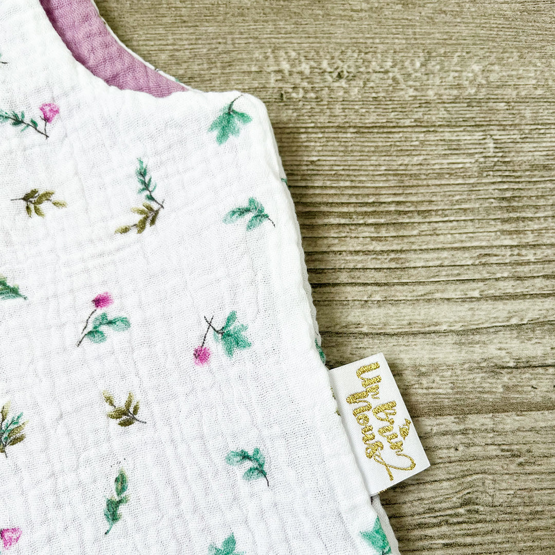Gilet de berger - Fleurs - Gaze de coton