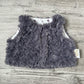 Gilet de berger - Fleurs - Fausse fourrure violine