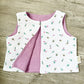 Gilet de berger - Fleurs - Gaze de coton